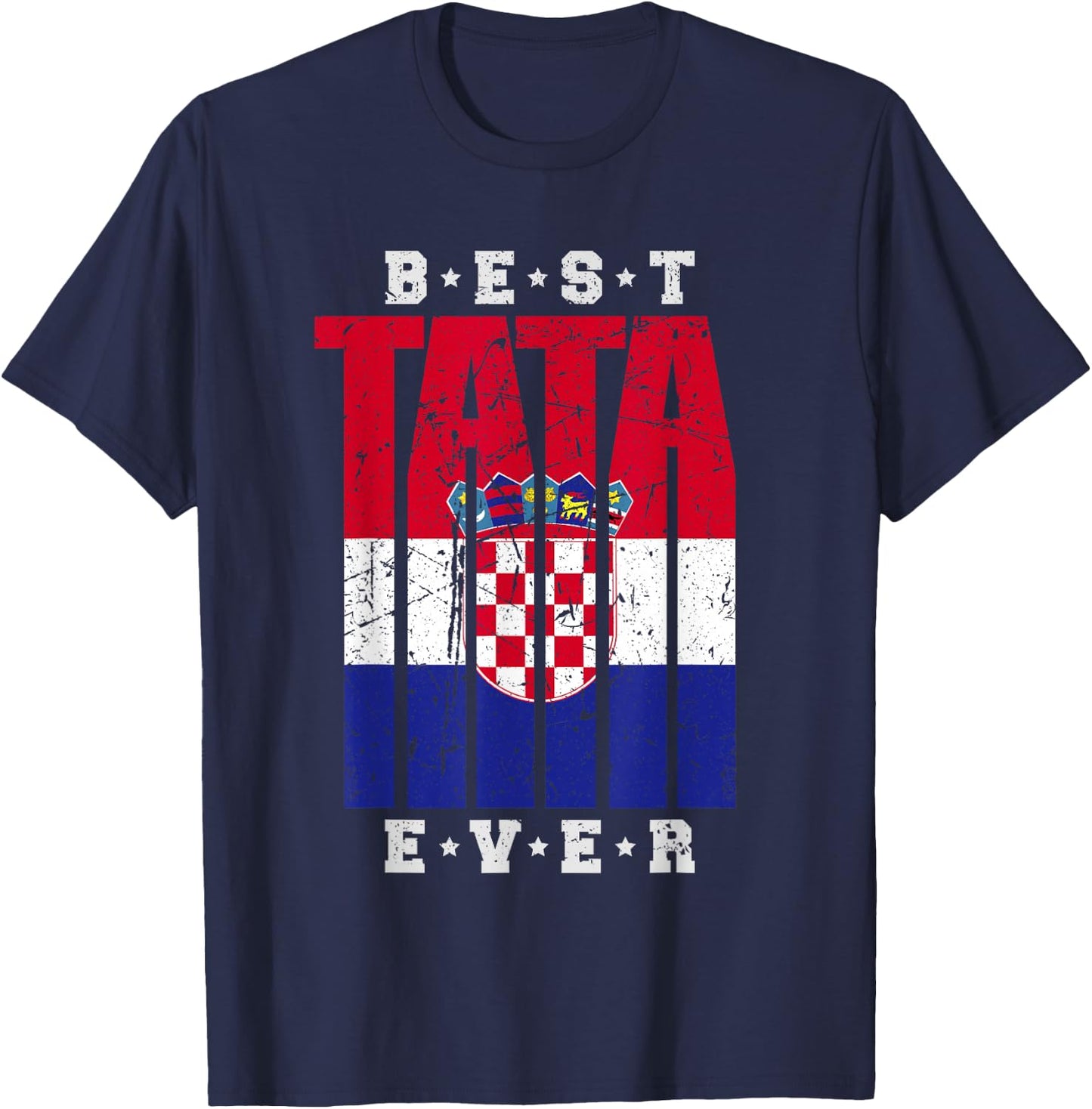 Tata Kroatischer Papa Vatertag Otac Kroatischer Vater T-Shirt - T-Shirt | Navy