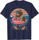 Pool Party Bigfoot Flamingo Men Women Sasquatch Pink T-Shirt - T-Shirt | Navy