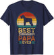 Best Schnauzer Papa Ever, Father's Day, Miniature Schnauzer T-Shirt - T-Shirt | Navy