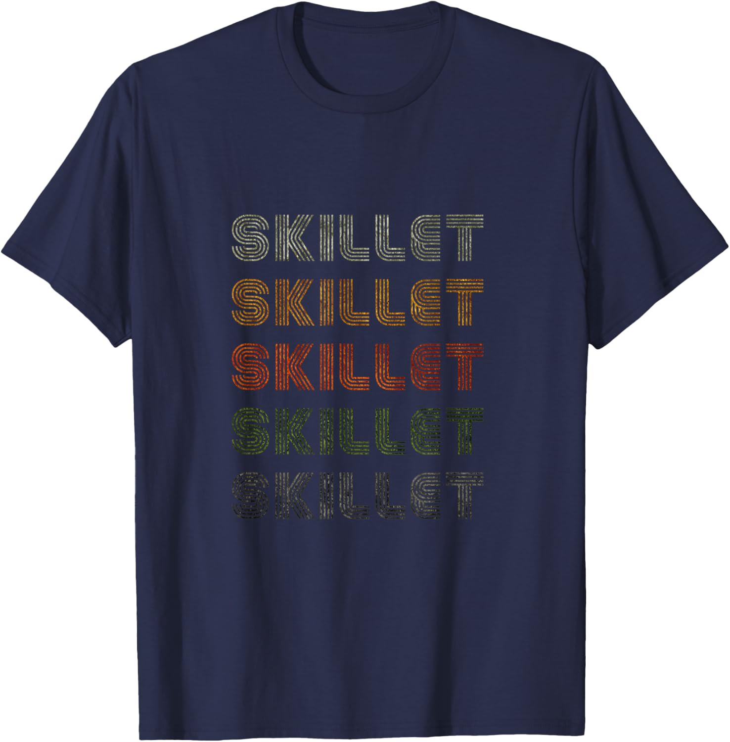 Love Heart Skillet Grunge Black Pan Vintage Style , black T-Shirt - T-Shirt | Navy