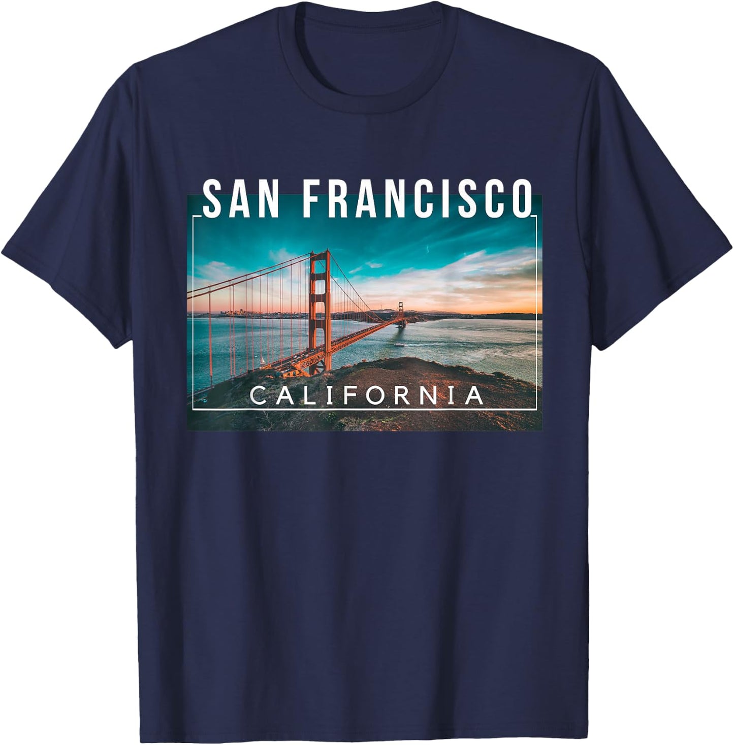 San Francisco California Golden Gate Frisco San Fran T-Shirt - T-Shirt | Navy