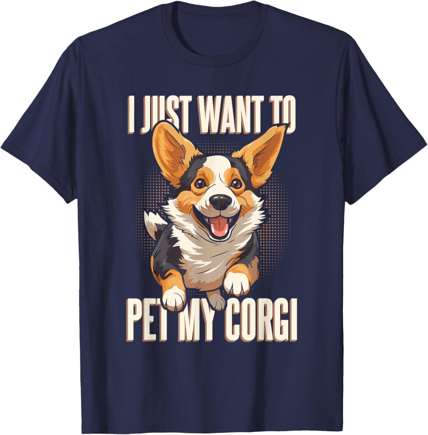Funny Corgi Dog Lover Corgi Women Girls Kids T-Shirt - T-Shirt | Navy
