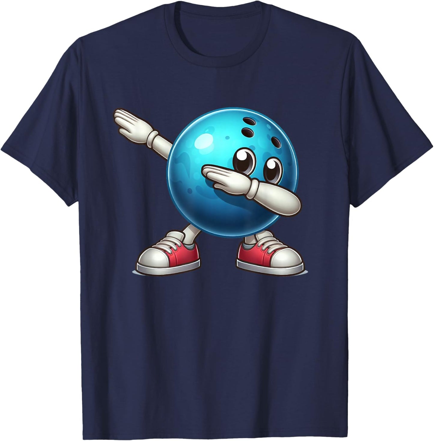 Cute Bowling Dab Bowler Bowling Ball Player Kids Boys Men T-Shirt - T-Shirt | Navy