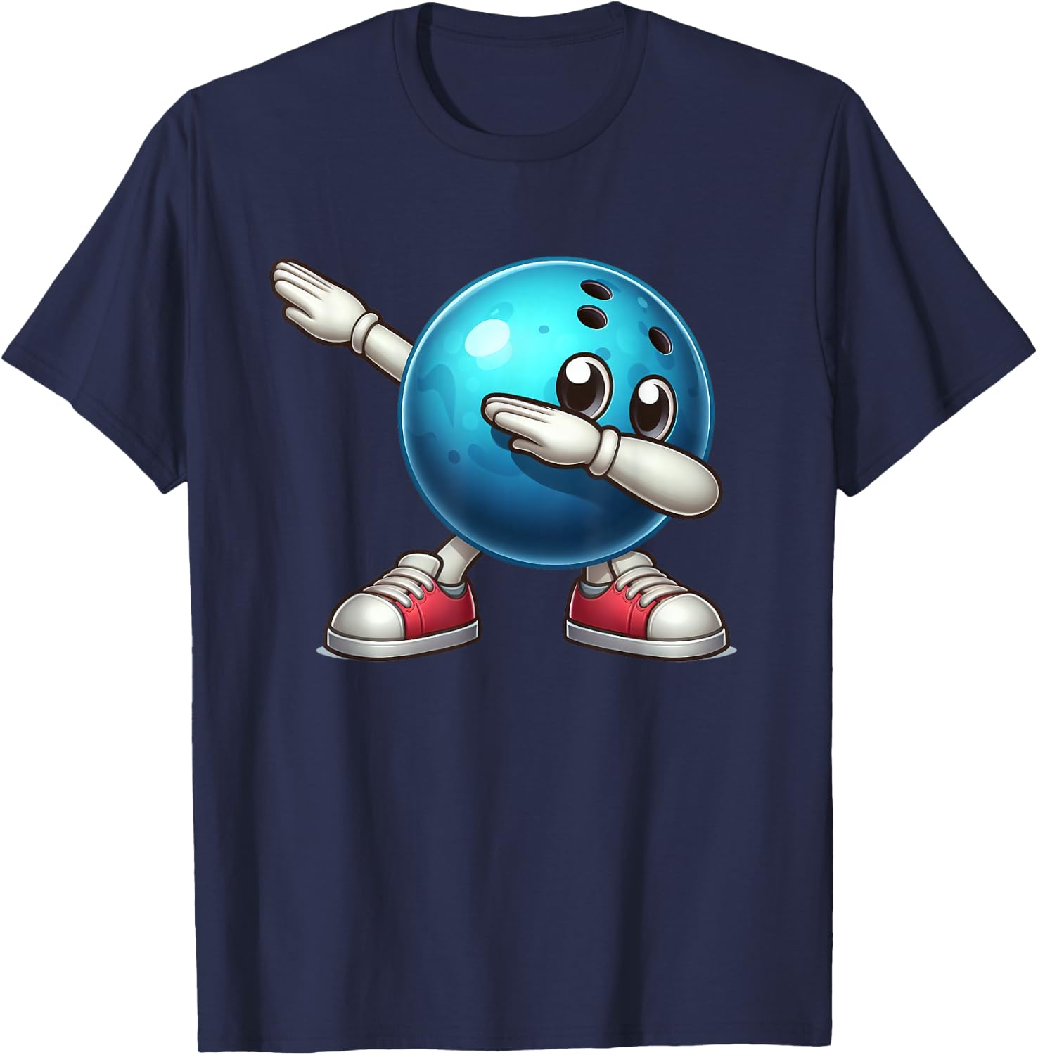 Cute Bowling Dab Bowler Bowling Ball Player Kids Boys Men T-Shirt - T-Shirt | Navy
