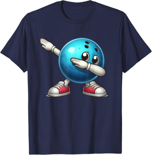 Cute Bowling Dab Bowler Bowling Ball Player Kids Boys Men T-Shirt - T-Shirt | Navy