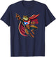 Coqui Superhero Boricua Power Puerto Rican Flag Flying Cape T-Shirt - T-Shirt | Navy