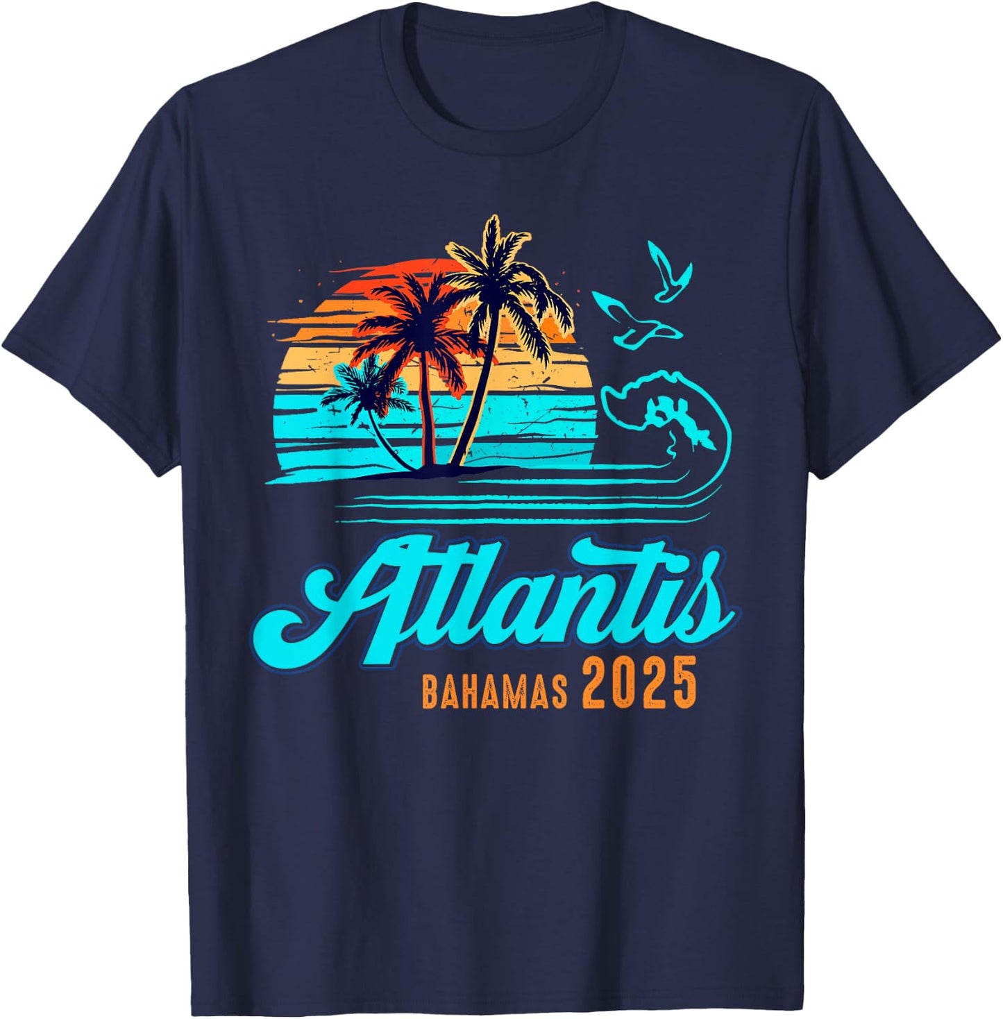 Atlantis Bahamas Caribbean 2025 Vacation Matching Group T-Shirt - T-Shirt | Navy
