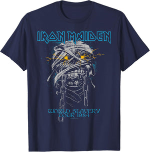 Iron Maiden - Powerslave Head Mummy Navy , Blue, S T-Shirt - T-Shirt | Navy