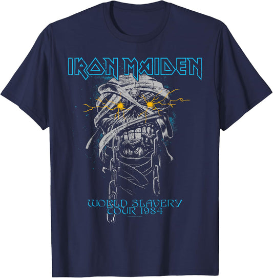 Iron Maiden - Powerslave Head Mummy Navy , Blue, S T-Shirt - T-Shirt | Navy