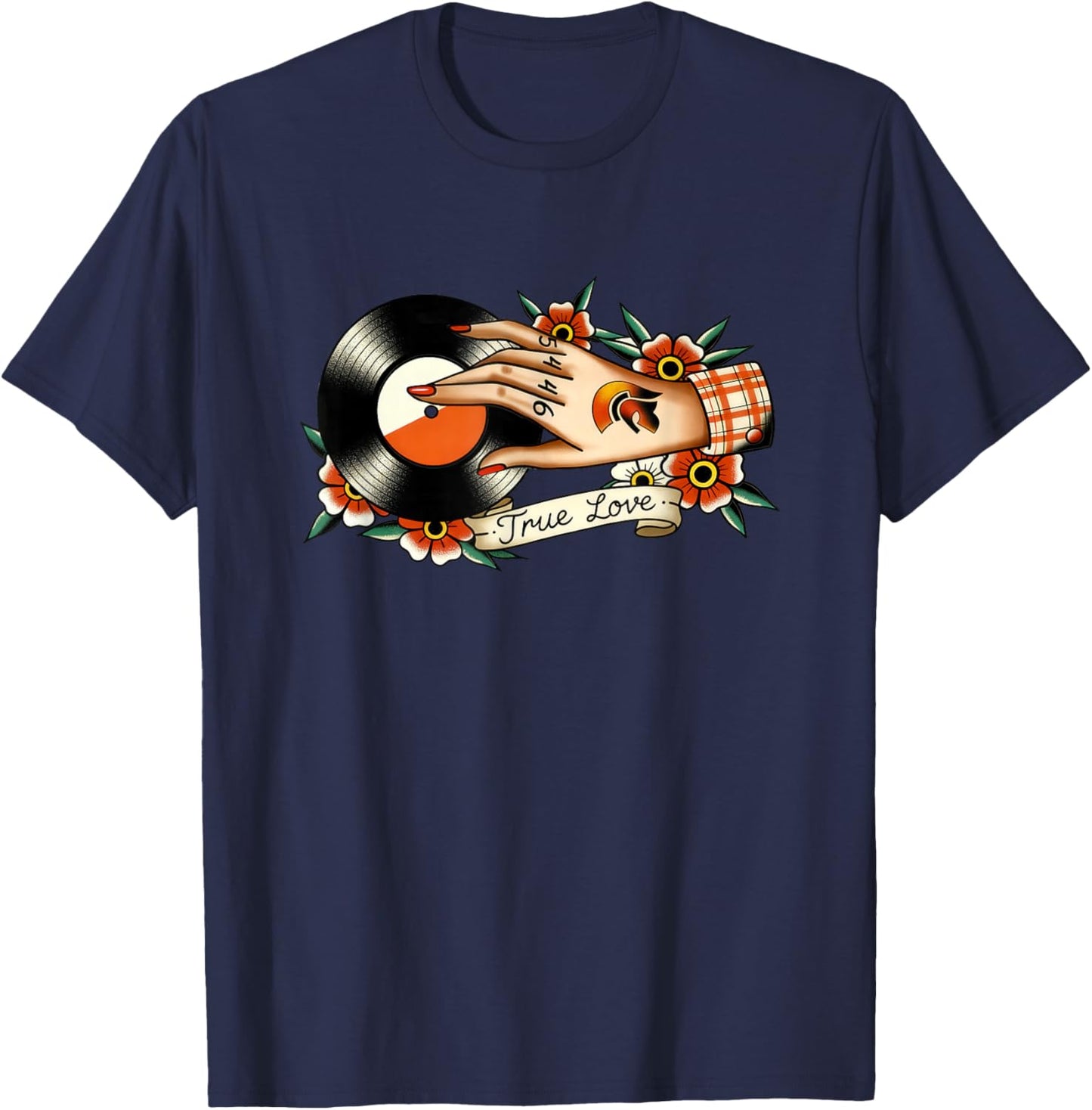 True Love Trojan Skinhead Reggae - Anti-Racist 1969 Ska T-Shirt - T-Shirt | Navy