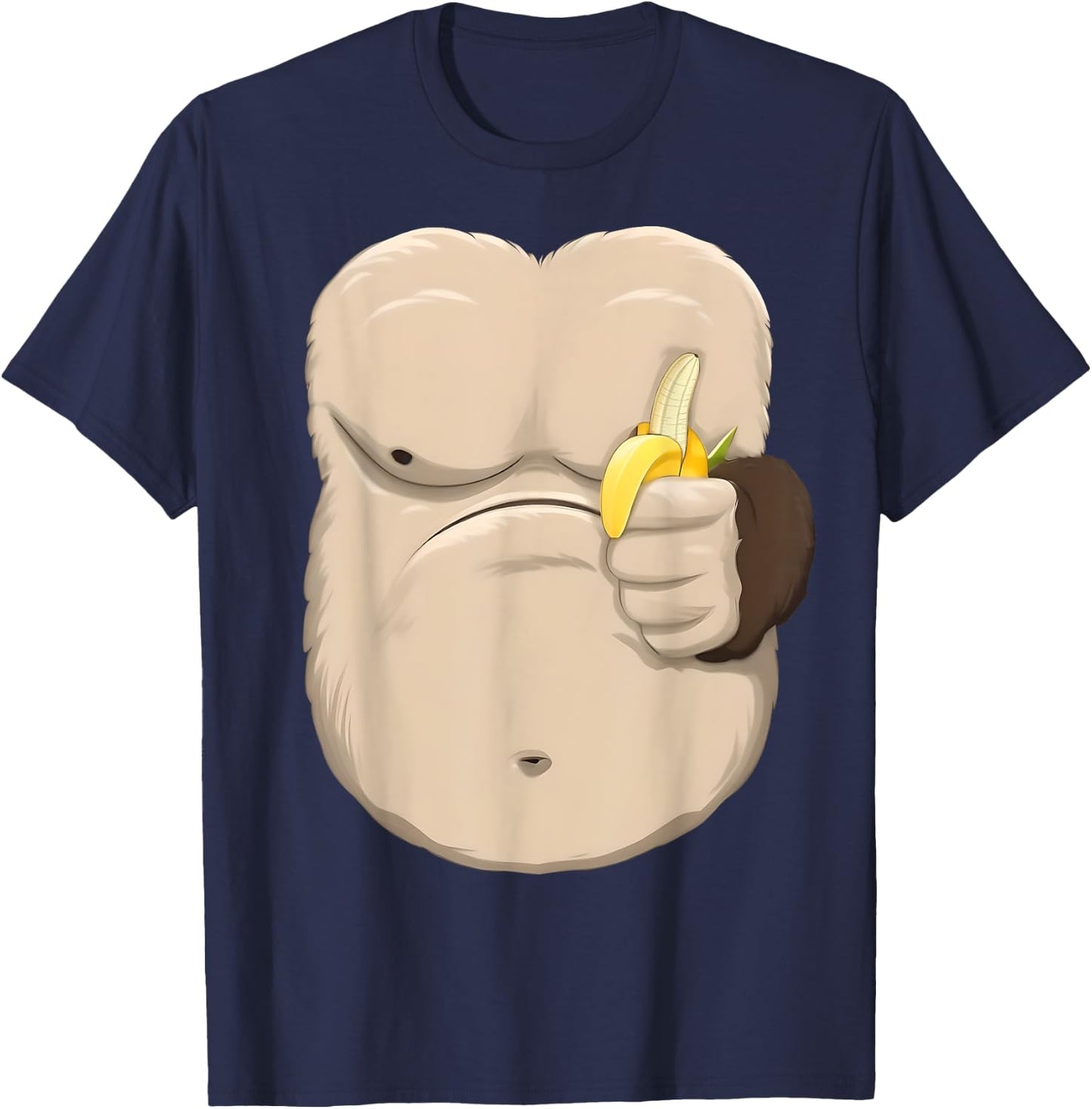 Monkey Costume , Women and Children - Funny Monkey , brown T-Shirt - T-Shirt | Navy