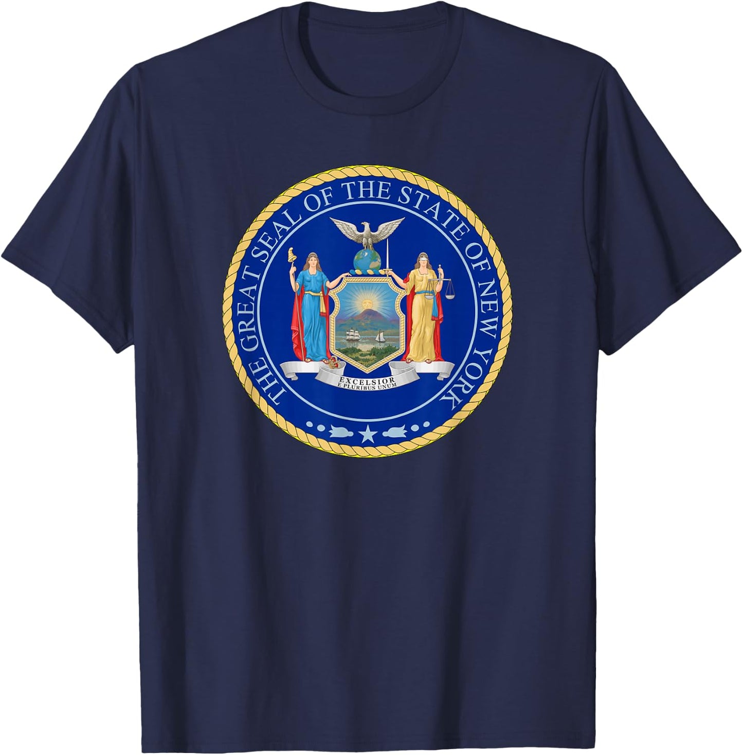 New York State Seal Flag T-Shirt - T-Shirt | Navy