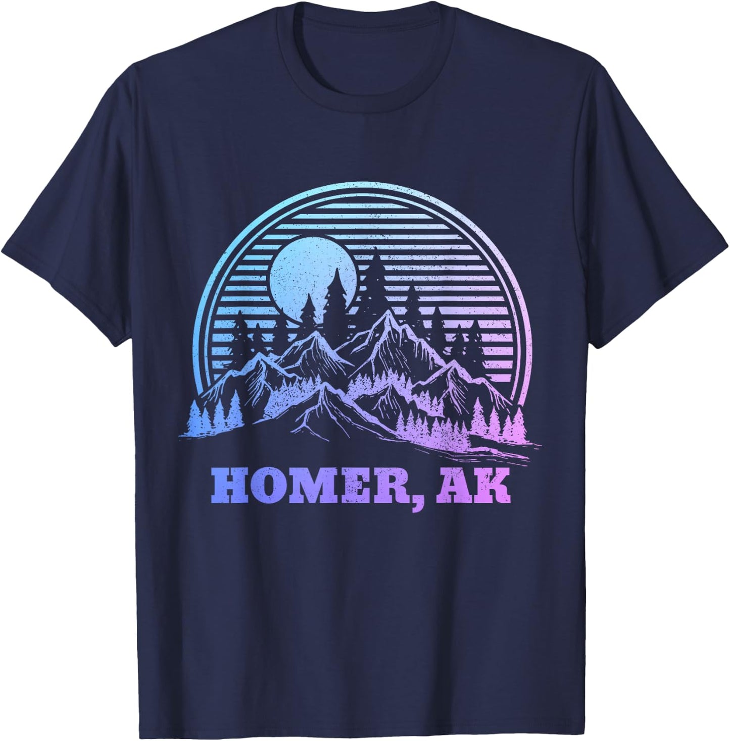 Homer Alaska Vintage Pride Souvenir T-Shirt - T-Shirt | Navy