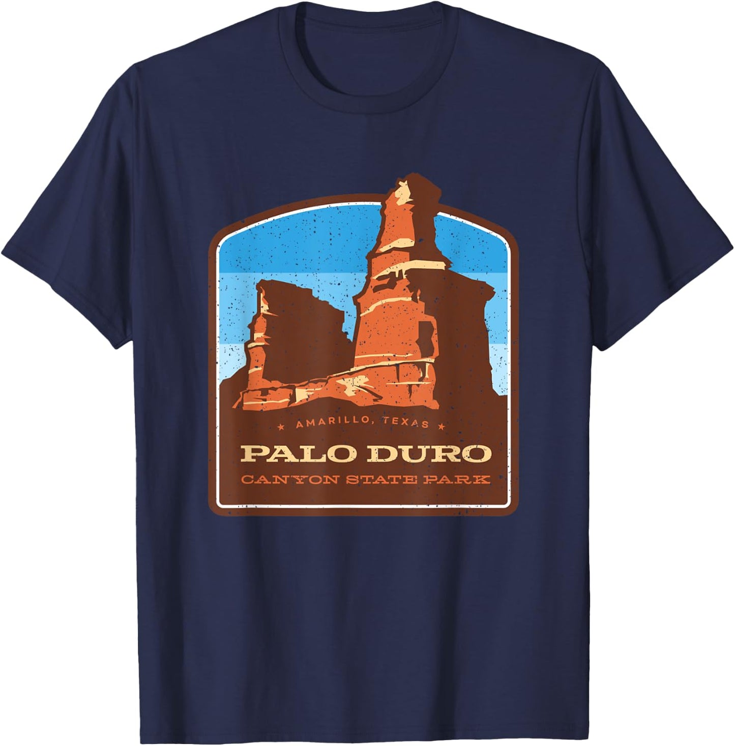 Vintage Palo Duro Canyon State Park Texas Travel Souvenir T-Shirt - T-Shirt | Navy