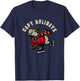 Funny Capybara Holiday Capy Holiday Ice Skating Capybara T-Shirt - T-Shirt | Navy