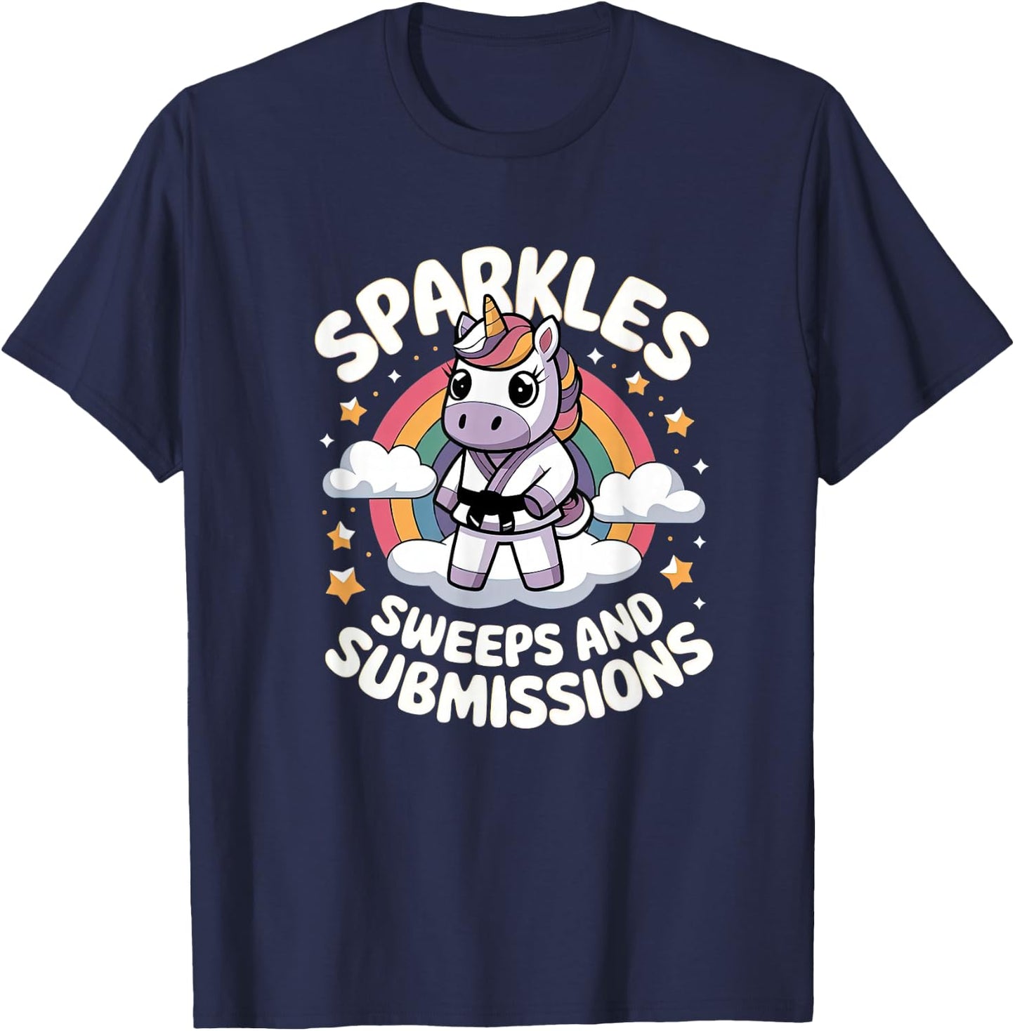 Jiu Jitsu Unicorn - Cute Grappling BJJ T-Shirt - T-Shirt | Navy