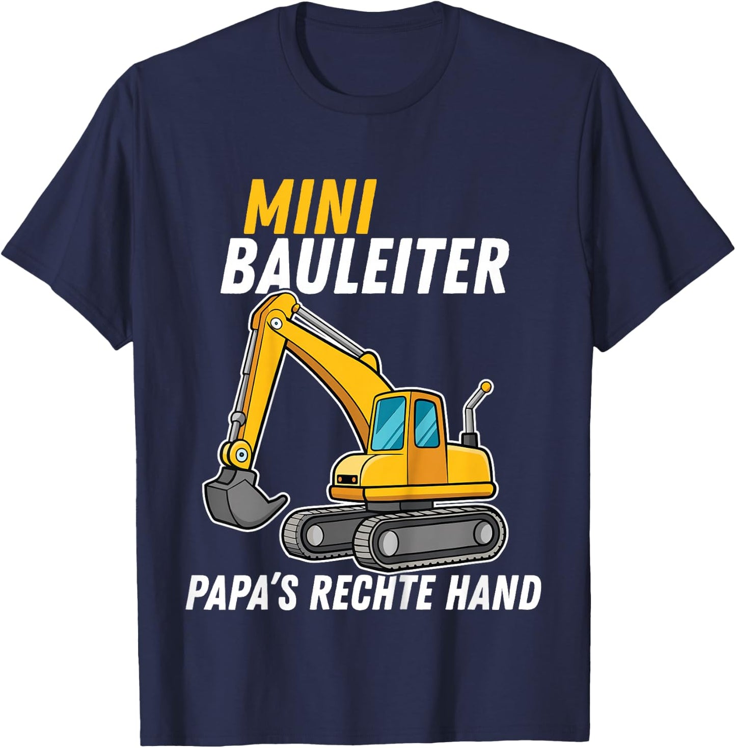 Children's Excavator Children's Construction Worker Costume Decoration Hauherr Bauleiter , black T-Shirt - T-Shirt | Navy