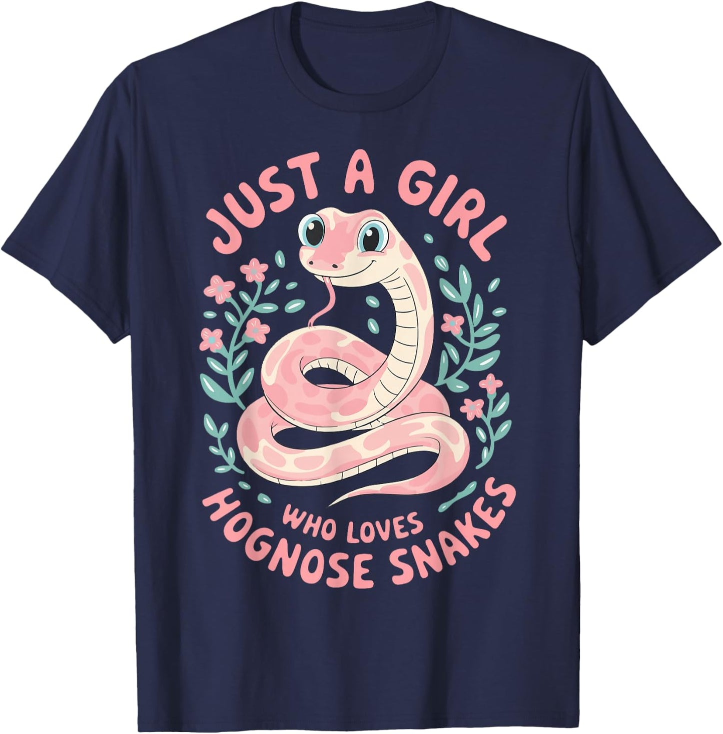 Just A Girl Who Loves Hognose Snakes T-Shirt - T-Shirt | Navy