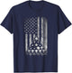 Pool Player American Flag Cue Stick and Billard Balls USA T-Shirt - T-Shirt | Navy