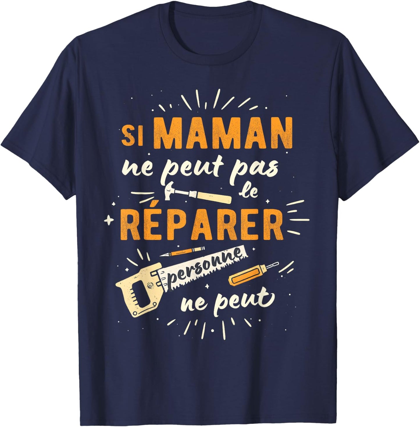 Funny Mom Handyman Mother's Day Birthday Christmas , Black, S T-Shirt - T-Shirt | Navy