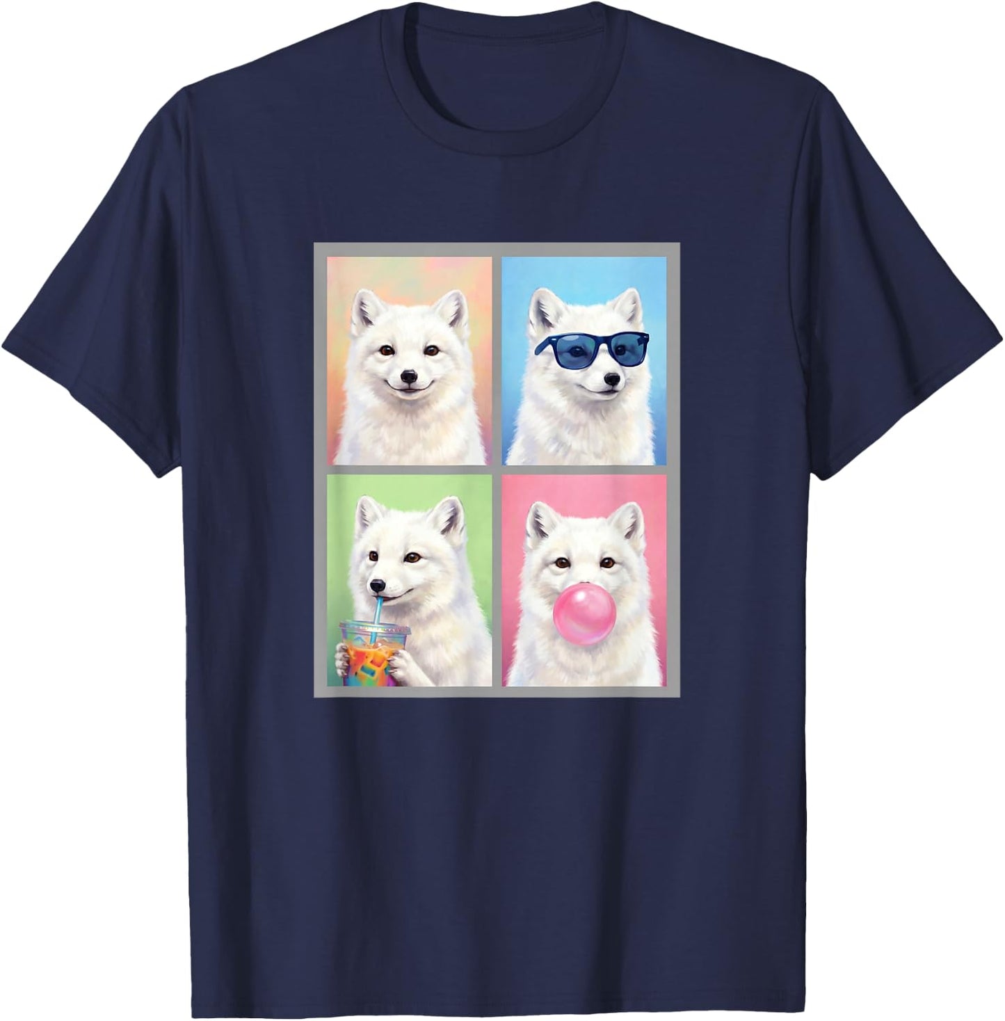 Arctic Foxes Funny Arctic Fox T-Shirt - T-Shirt | Navy