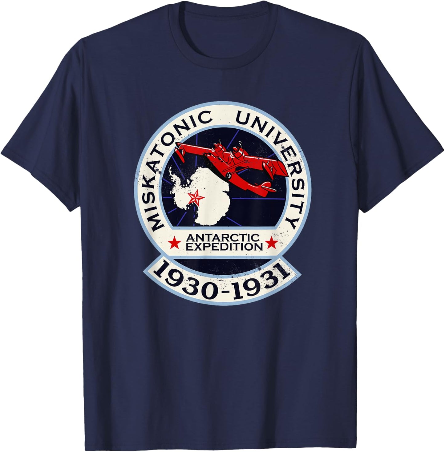 Miskatonic University Antarktic Expedition T-Shirt - T-Shirt | Navy