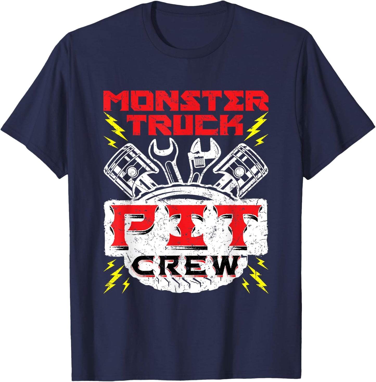 Monster Truck Pit Crew - Monster Truck Rally T-Shirt - T-Shirt | Navy