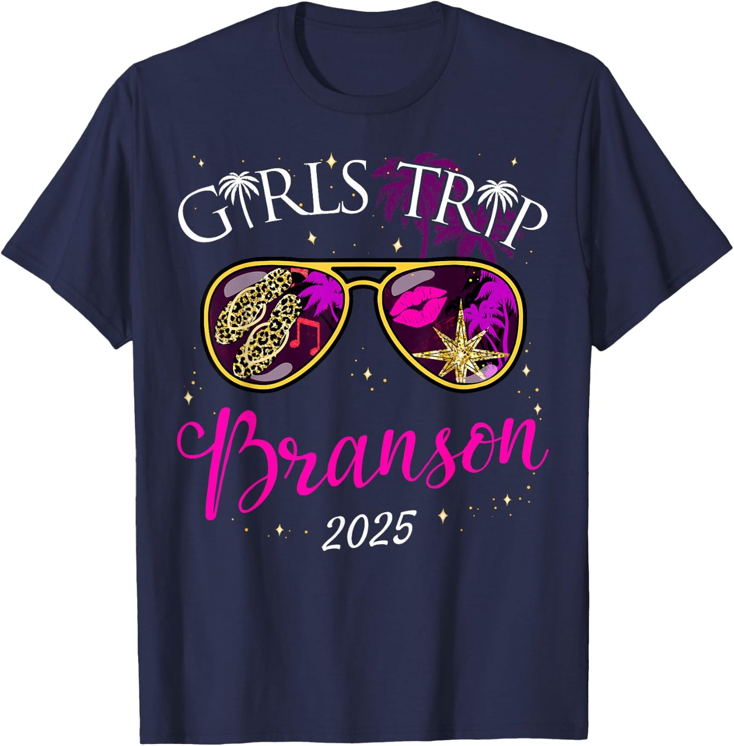Birthday Squad for Girls Trip Branson 2025 on Holiday Weekend T-Shirt - T-Shirt | Navy