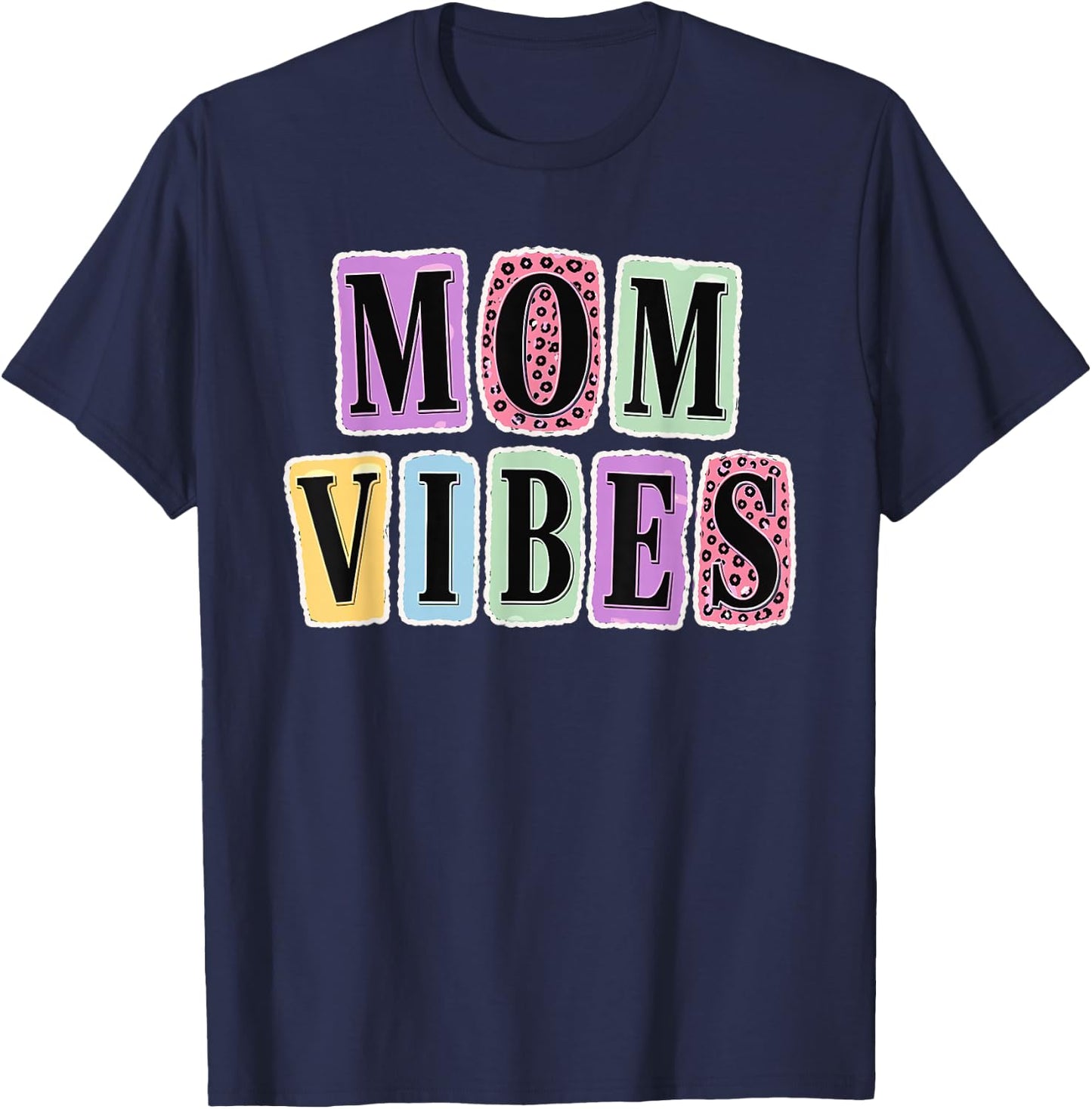 Funny Ransom Note Collage T-Shirt - T-Shirt | Navy