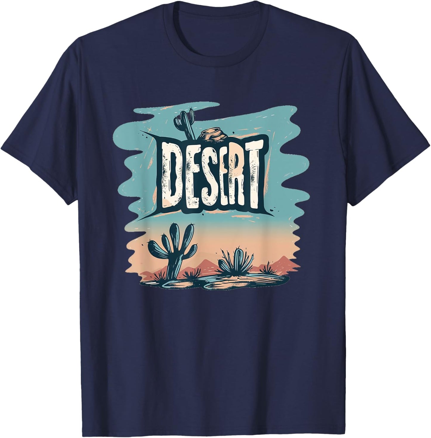 Beautiful Desert Costume with Cactus for Boys and Girls T-Shirt - T-Shirt | Navy