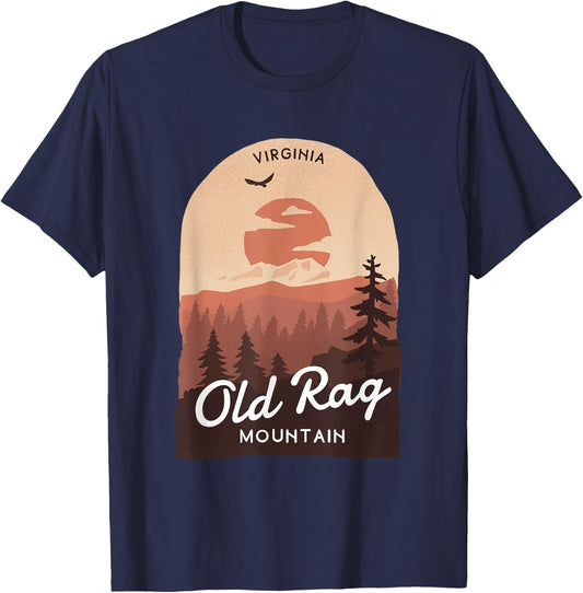 Old Rag Mountain Virginia Sunset T-Shirt - T-Shirt | Navy