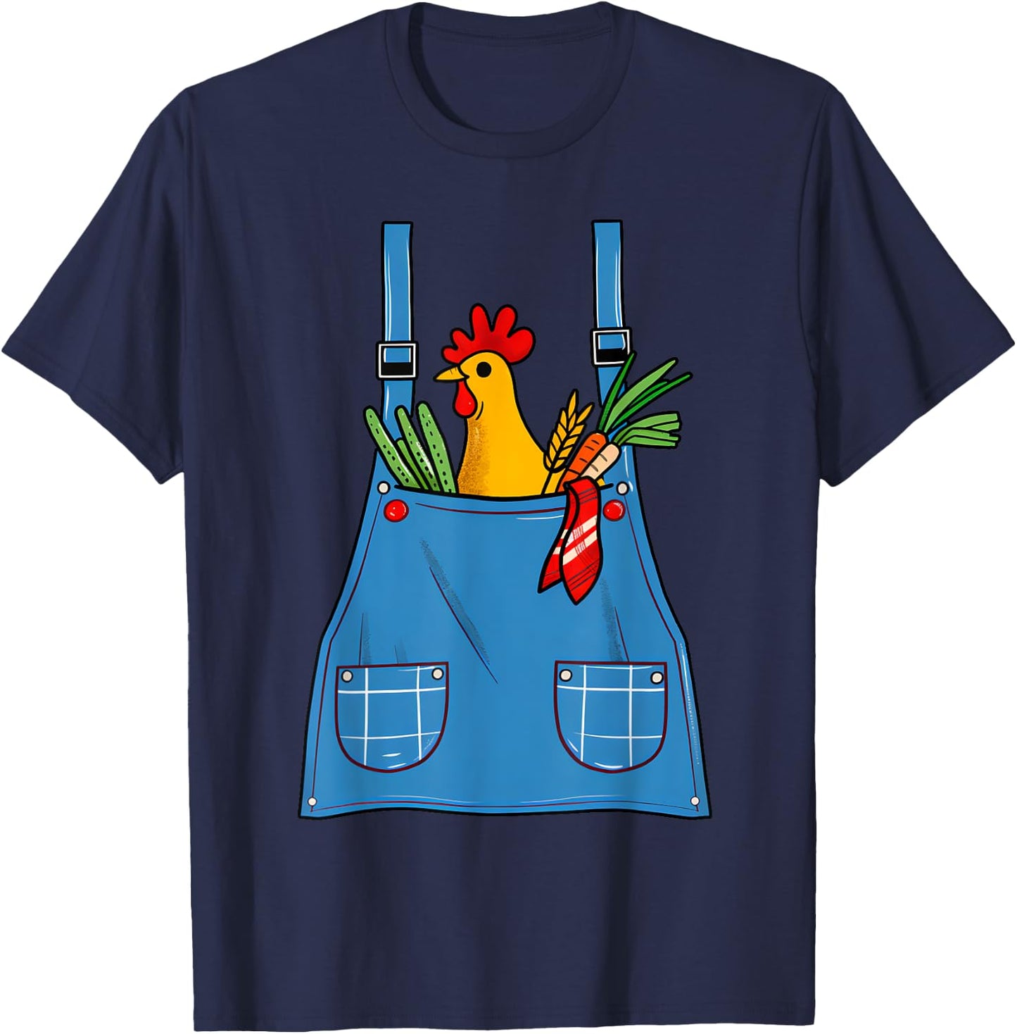 Funny Farmer Costume Halloween Cute Farm Women Men Kids T-Shirt - T-Shirt | Navy