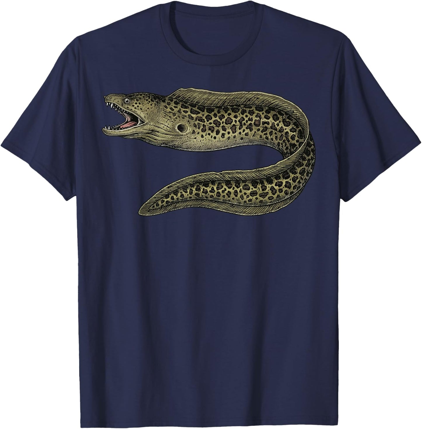 Moray EEL Illustration T-Shirt - T-Shirt | Navy