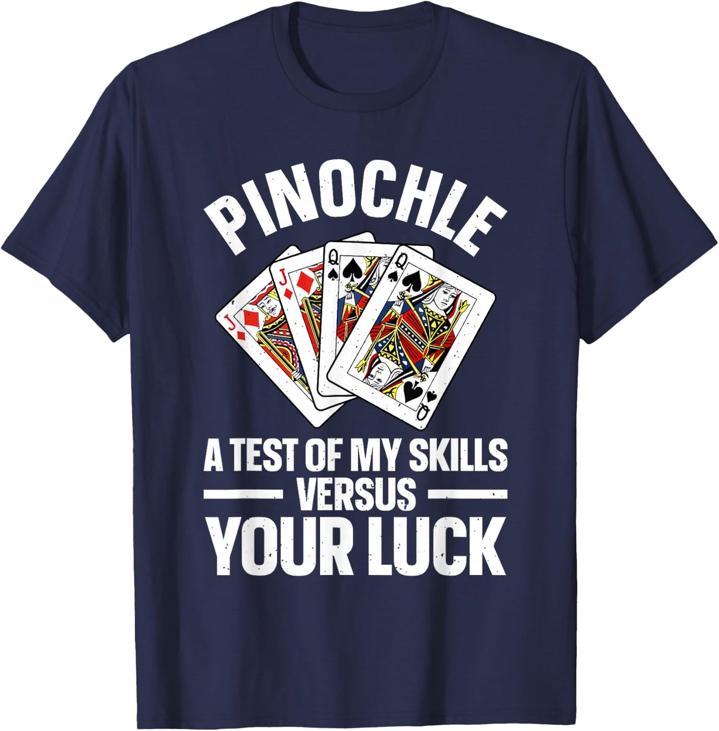 Cute Pinochle Design Women Card Game Pinochle Lover T-Shirt - T-Shirt | Navy