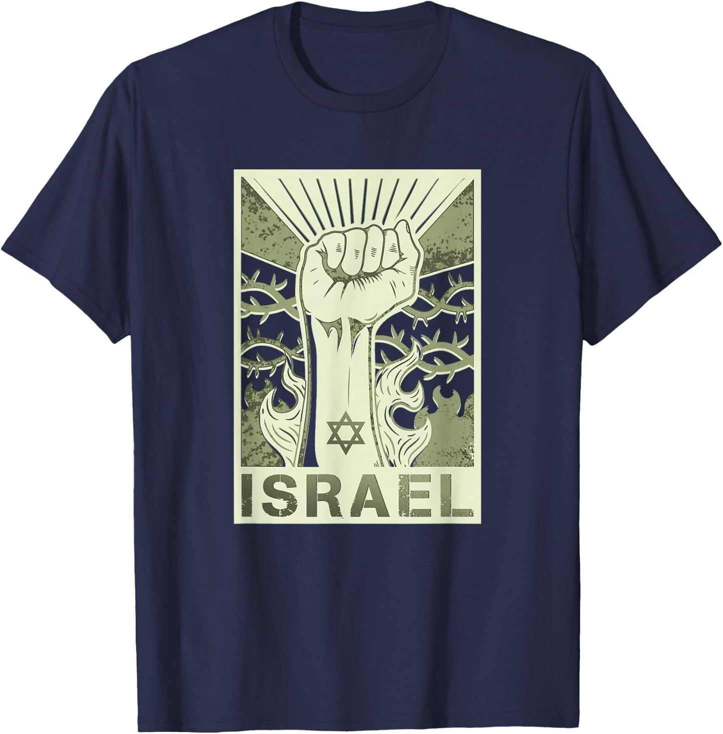 Israel- : Unterstützt Israel, ich stehe auf der Seite Israels, jüdisch T-Shirt - T-Shirt | Navy