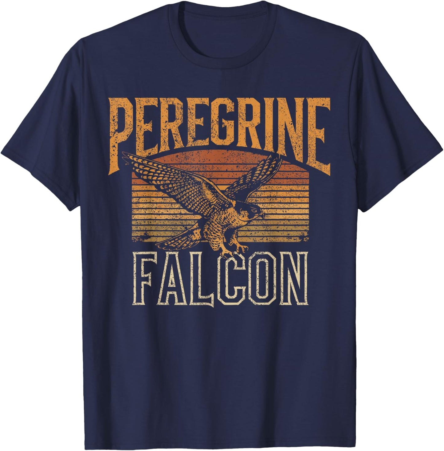 Peregrine Falcon Raptor Falconry T-Shirt - T-Shirt | Navy