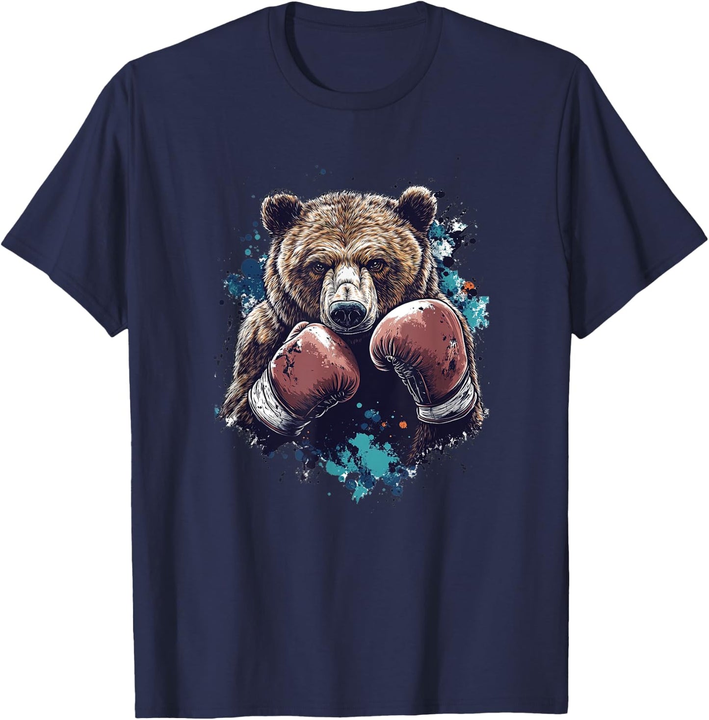 Boxing and Martial Arts Bear T-Shirt - T-Shirt | Navy