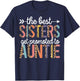 The Best Sisters Get Promoted To Auntie Baby Announcement T-Shirt - T-Shirt | Navy