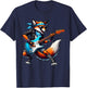Punk Fox Guitar Rock n Roll Gothic Kids Rock Star Funny T-Shirt - T-Shirt | Navy