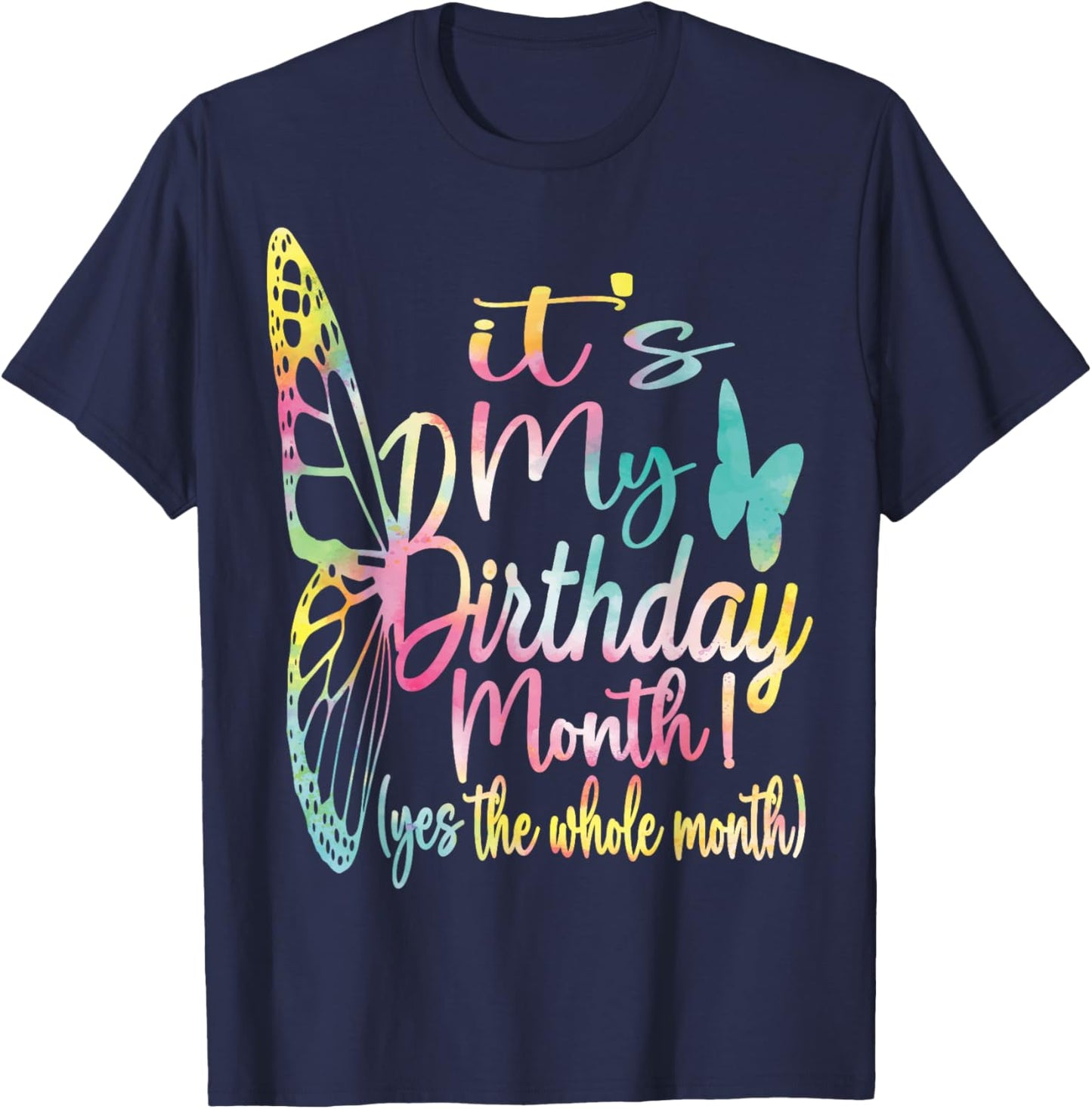 its My Birthday Month, Purple Birthday Shirts T-Shirt - T-Shirt | Navy