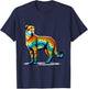 Tie Dye Cheetah - Colorful Hippie Wildcat Design T-Shirt - T-Shirt | Navy