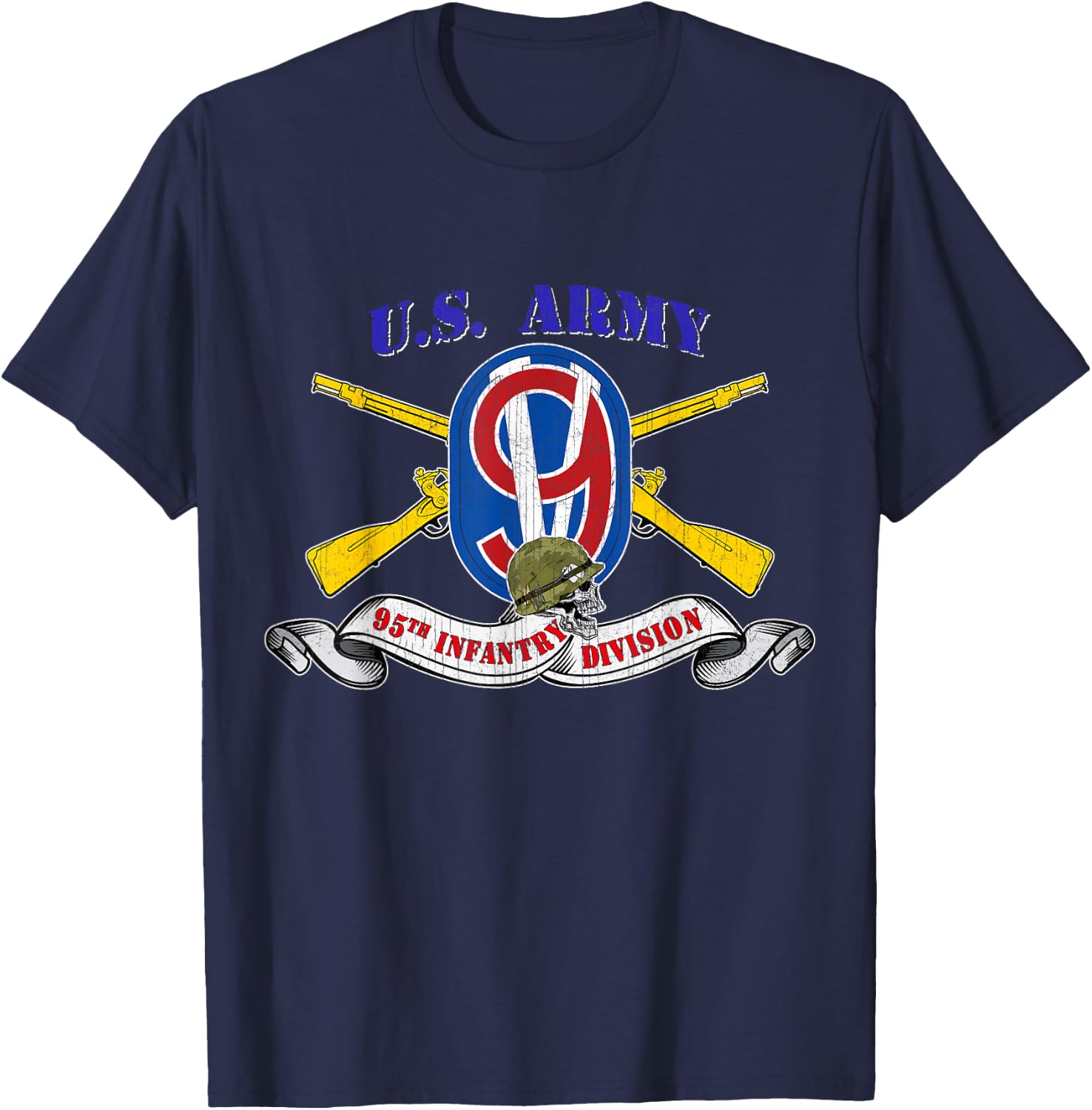95th Infantry Division 95th ID Veteran Vintage Gifts T-Shirt - T-Shirt | Navy