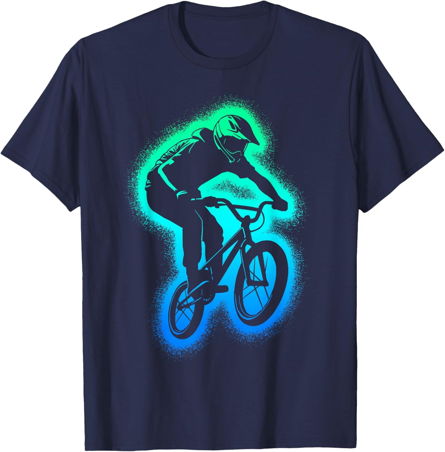 BMX Bike Stunt Men's Bicycle BMX Boys' , black T-Shirt - T-Shirt | Navy