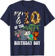 Tio of the Birthday Boy Zoo Bday Safari Celebration T-Shirt - T-Shirt | Navy