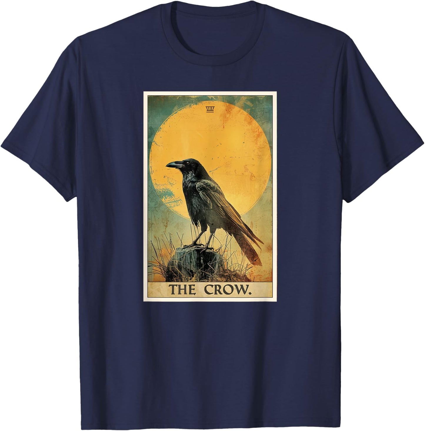 Crow Tarot Card Crows Crow T-Shirt - T-Shirt | Navy