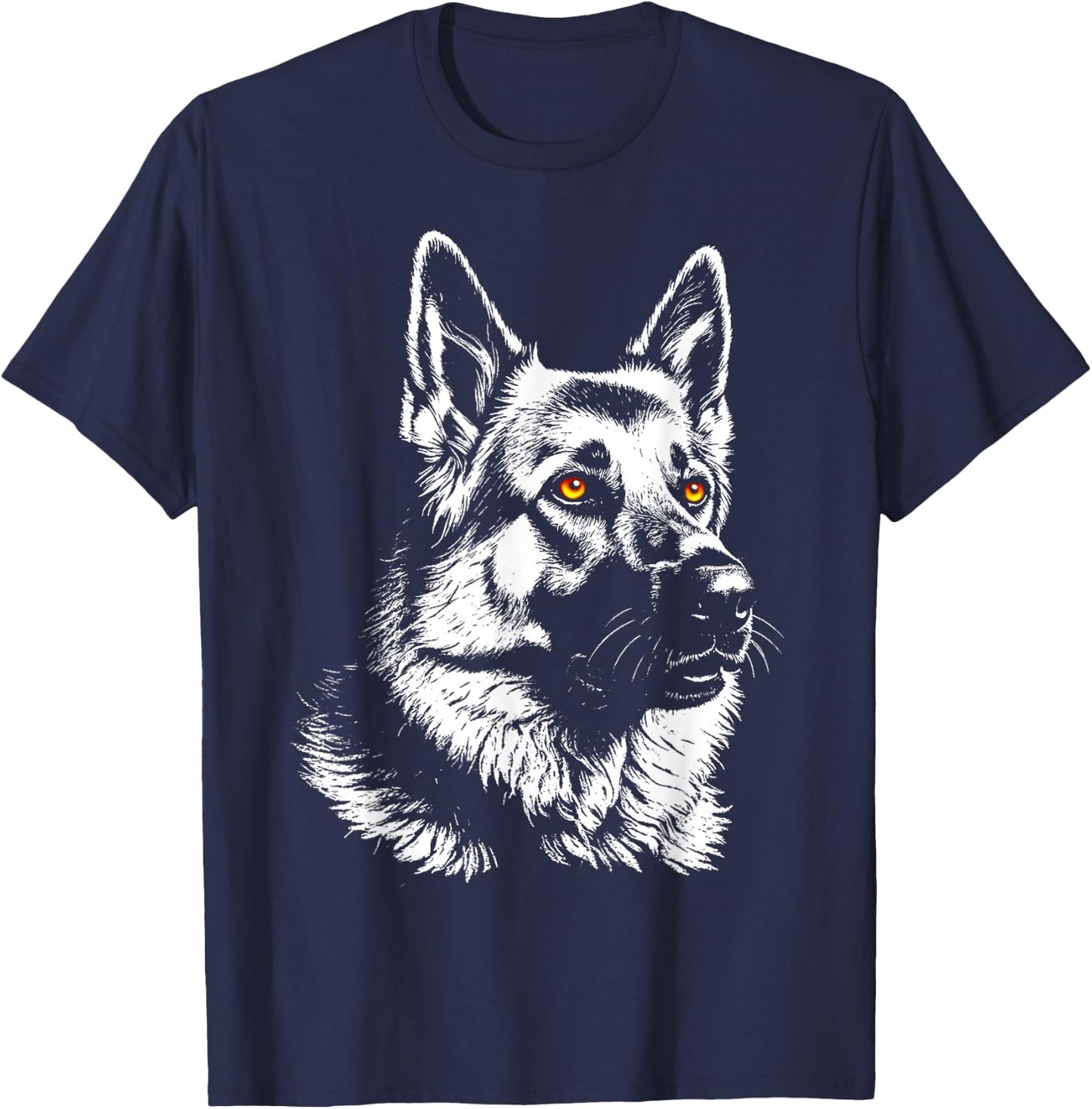 German Shepherd Eyes T-Shirt - T-Shirt | Navy