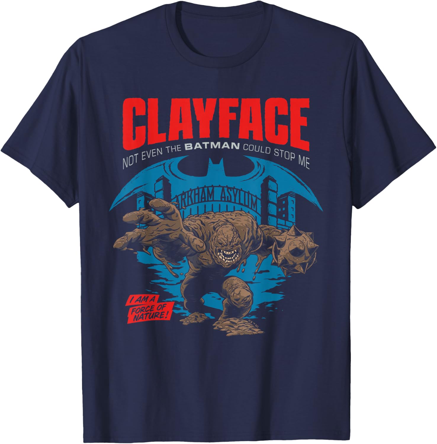 Batman Clayface Arkham Asylum T-Shirt - T-Shirt | Navy