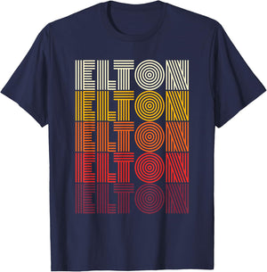 Vintage Elton Apparel , Black T-Shirt - T-Shirt | Navy