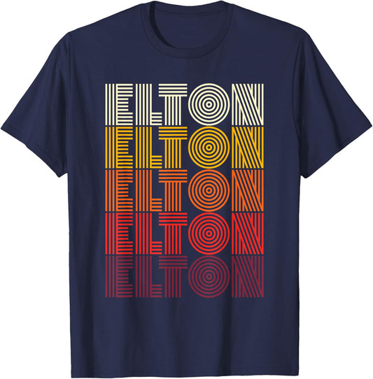 Vintage Elton Apparel , Black T-Shirt - T-Shirt | Navy