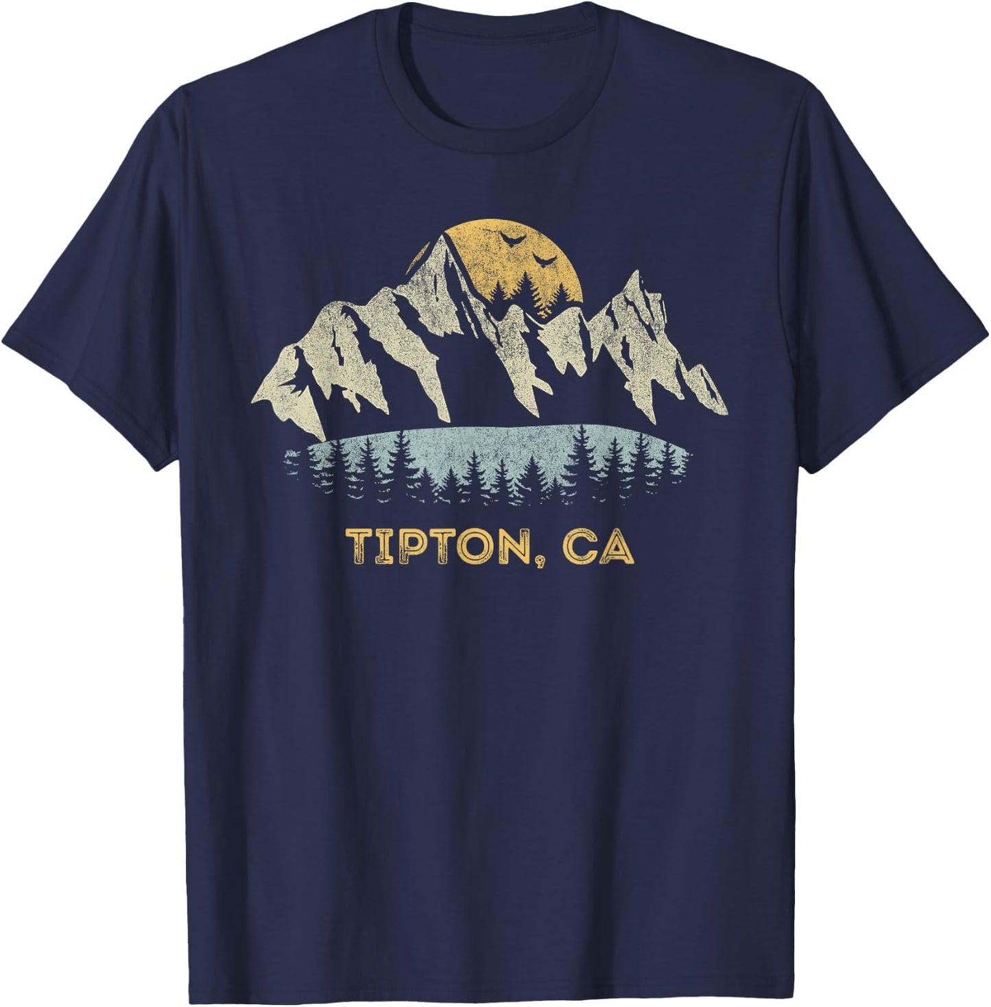 Tipton California Mountain Sunset Sunrise CA T-Shirt - T-Shirt | Navy